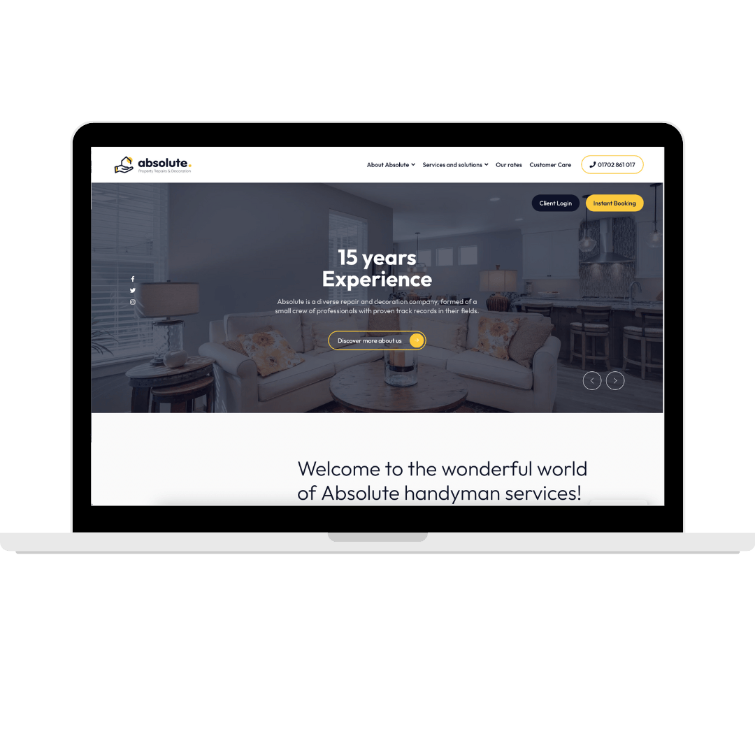 Absolute PRD Web Design & Build By Hel of a Marketer